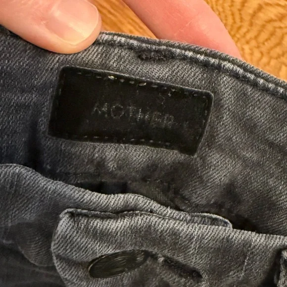 MOTHER Denim High Waist Looker Ankle Fray Lighting Up Lanterns Size 27